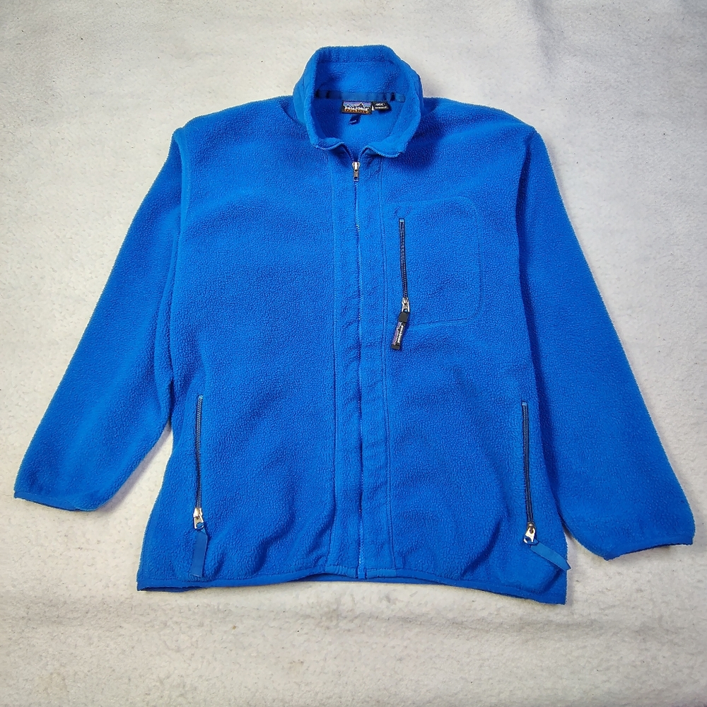 VTG Patagonia Synchilla Fleece Jacket Mens Size XL‎ Blue Full Zip USA 25990 1990